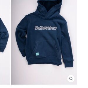 Kids' Navy Hooded Sweatshirt Saltwater